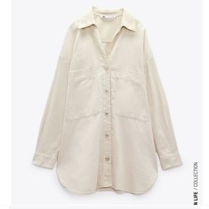 * Zara oversized ecru color shirt